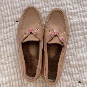 Sperry • Top Sider Pink & Green Ribbon